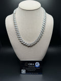 20" 12mm silver moissanite Cuban chain, 26.21ctw D VVS1, 109.4g – Ott Family Jewelry (1)