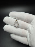 1" 10K Yellow Gold Hamsa 1/2ctw Natural Diamond Pendant 5.2mm Bail 2.3g