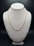 20 inch 2.5mm rounded box chain in 14K yellow gold, 6.4g - Ott Family Jewelry
