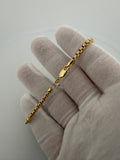 8" 14K Yellow Gold Rounded Box 3.5mm 5.8g