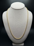 24" 14k Yellow Gold Foxtail Franco 3mm 11.7g
