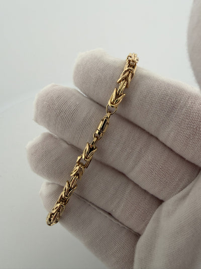 7.25" 14k Yellow Gold Byzantine 4.5mm 5.25g