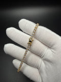 8" Gold over Silver 6.5ctw VS/VVS Lab Diamond Tennis Bracelet 3.3mm 13.1g