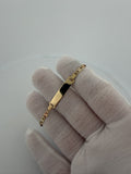6" 14K Yellow Gold Tri-Color Valentino Baby ID Bracelet 3.5mm 4.05g