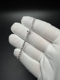 7" 14k White Gold 4.04ctw E-F VS Lab Diamond Tennis Bracelet EGL Certified 2.8mm 5.9g