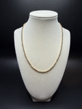 18" 10K Diamond Cut Moon Bead Chain 3mm 8.0g