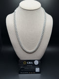 22" 8mm silver moissanite Cuban chain, 13.8ctw D VVS1, 64.7g – Ott Family Jewelry (1)