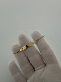 6" 3mm 14K yellow gold Figaro baby ID bracelet, 2.8g – Ott Family Jewelry (1)