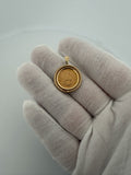 14K Gold Krugerrand in 14K Bezel 3.3mm Bail 4.85g