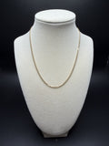 16" 14K Yellow Gold Foxtail Franco Chain 2mm 4.2g
