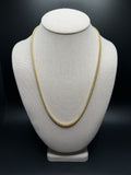 22" 14K Yellow Gold Foxtail Franco 3mm 14.1g