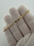 7" 10K Yellow Gold Rope Bracelet 2.5mm 3.1g