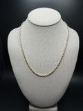 20" 14k Yellow Gold Rope Chain 3mm 3.7g