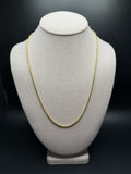 22" 14K Yellow Gold Rounded Box 2.5mm 6.91g