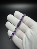 7.25" 6mm natural amethyst tennis bracelet, 30ctw, 925 silver, 14.6g – Ott Family Jewelry (1)