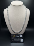 24" 8mm silver moissanite Cuban chain, 15ctw D VVS1, 69g – Ott Family Jewelry (1)