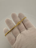 8" 10K Yellow Gold Cuban Bracelet 4mm 9.82g