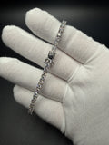 8" Silver 9ctw VS/VVS Lab Diamond Tennis Bracelet 4mm 14.0g