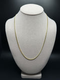 22" 14K Yellow Gold Cuban Chain 2.5mm 10.22g