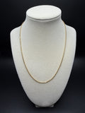 18" 14k Yellow Gold Rounded Box Chain 1.5mm 3.4g