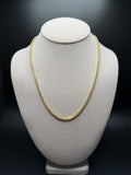 20" 14k Yellow Gold Foxtail Franco 3mm 9.8g