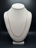 24 inch 2mm Cuban link chain in 14K yellow gold, 8.54g - Ott Family Jewelry
