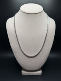 22" 14K White Gold Franco 3mm 33.5g
