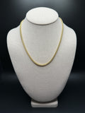 18" 14K Yellow Gold Foxtail Franco 3mm 12.15g