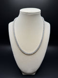 18" Silver 4mm 32.0ctw Moissanite Tennis Chain 23.0g