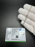 7" 14k Yellow Gold 4.04ctw E-F VS Lab Diamond Tennis Bracelet EGL Certified 2.8mm 5.7g