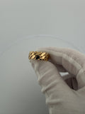 Size 11 14K Yellow Gold Cuban Ring 10mm 11.42g