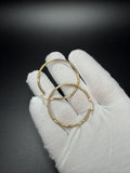 40mm x 2mm 14K Yellow Gold Fancy Hoops 2.62g