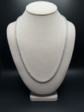 24" Silver 22ctw Moissanite Tennis Chain 3mm 28.0g
