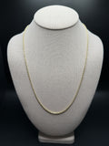 22" 10k Yellow Gold Rope 2.5mm 7.5g