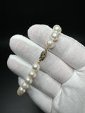 7.25" 14k Yellow Gold 8mm Freshwater Pearl Bracelet 15.9g