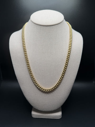 22" 14k Yellow Gold Curb 7.5mm 40.56g