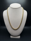 22" 14k Yellow Gold Curb 7.5mm 40.56g