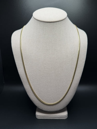 26" 14K Yellow Gold Cuban 3mm 21.8g