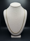 26" 14K Yellow Gold Cuban 3mm 21.8g