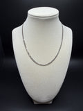 16 inch 3mm curb chain in 14K white gold, 4.93g - Ott Family Jewelry