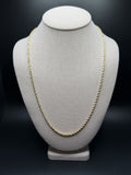 24" 14K Yellow Gold Rope Chain 3mm 18.5g