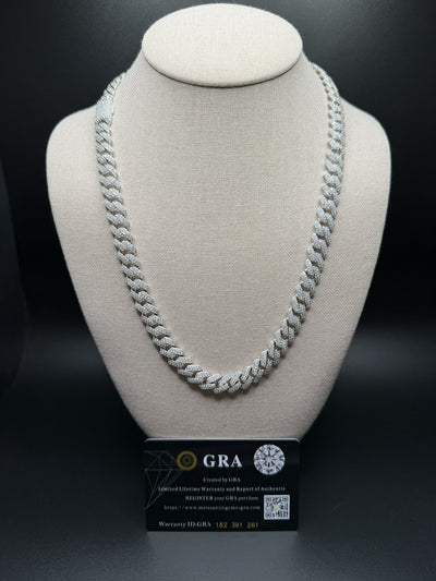 22" 10mm silver moissanite Cuban chain, 18.9ctw D VVS1, 93.5g – Ott Family Jewelry (1)