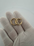20mm x 3mm 14K Yellow Gold Hoops 1.9g