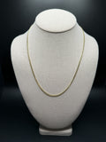 20" 10K Yellow Gold Cuban Chain 2.5mm 8.4g