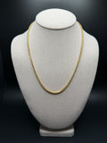 20" 14K Yellow Gold Foxtail Franco 3mm 9.73g
