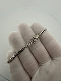 7" 14k White Gold Cuban 4mm 10.6g