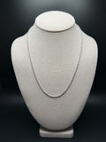 20 inch 2.2mm rope chain in 14K white gold, 7.64g - Ott Family Jewelry