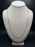 24" 14K Yellow Gold Cuban Chain 2.5mm 11.22g