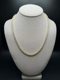 20" Gold over Silver 38ctw Moissanite Tennis Chain 4mm 31.5g