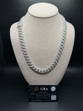 22" 12mm silver moissanite Cuban chain, 28.83ctw D VVS1, 118.7g – Ott Family Jewelry (1)